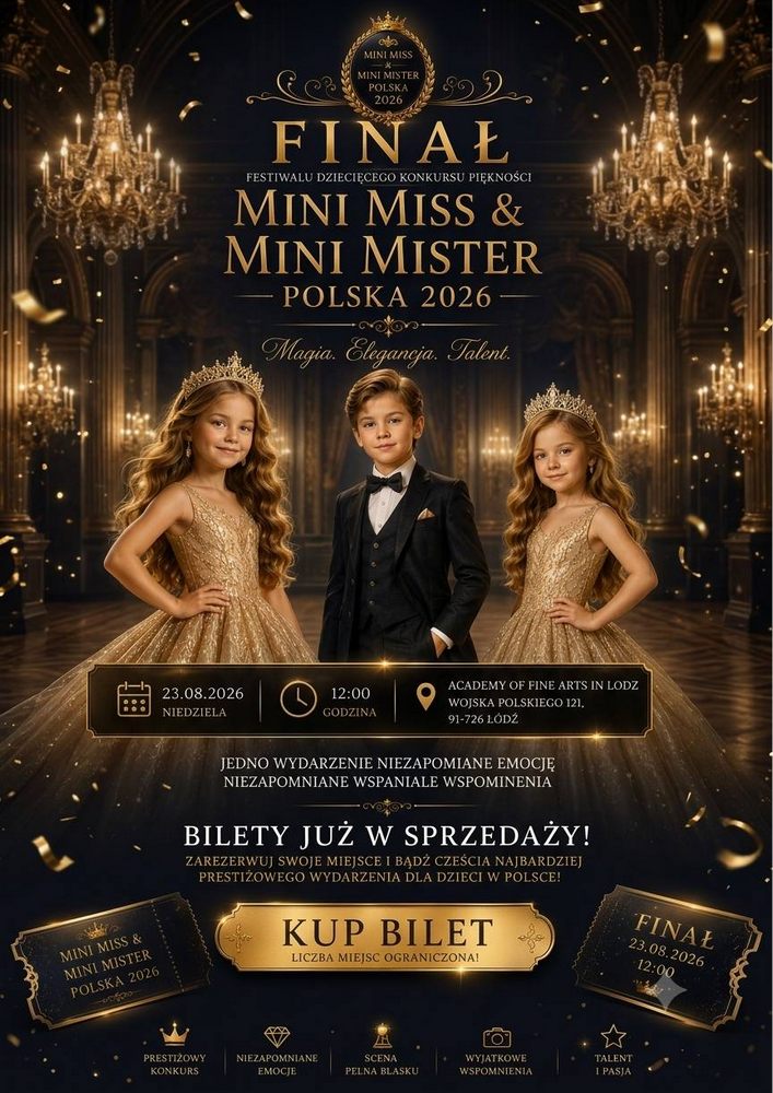 Finał Festiwalu Dziecięcego Konkursu Piękna «Mini Miss & Mini Mister Polska 2026»